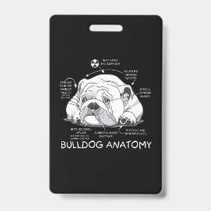 Crachá Engraçado Cachorro Inglês Anatomia Cão Biologia