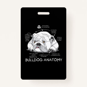 Crachá Engraçado Cachorro Inglês Anatomia Cão Biologia