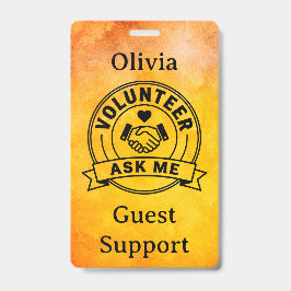 Crachá Equipe de Eventos de Voluntários Personalizados