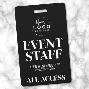 Crachá Equipe de Eventos VIP de Acesso Total Logo