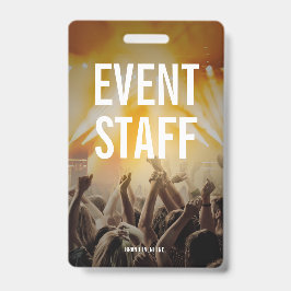 Crachá Equipe do Evento