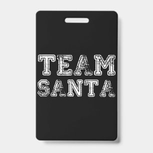 Crachá Equipe Papai Noel Natal Divertido