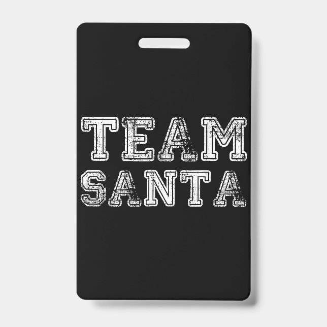 Crachá Equipe Papai Noel Natal Divertido (Frente)