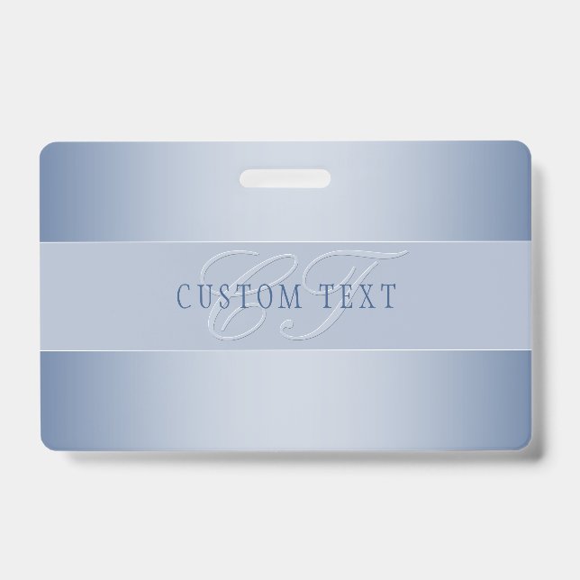 Crachá Escrevendo de Script Monograma Editável Elegante | (Front)