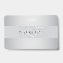 Crachá Escrevendo de Script Monograma Editável Elegante |