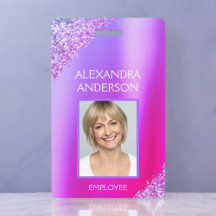 Escritório do Office com Brilho Rosa Roxo