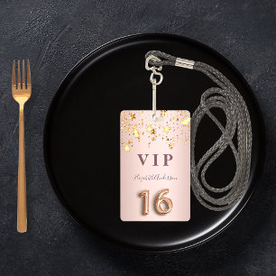 Crachá Escritura de balão para estrelas cor-de-rosa rosa