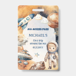 Crachá Espaço do astronauta - Primeira viagem em torno da