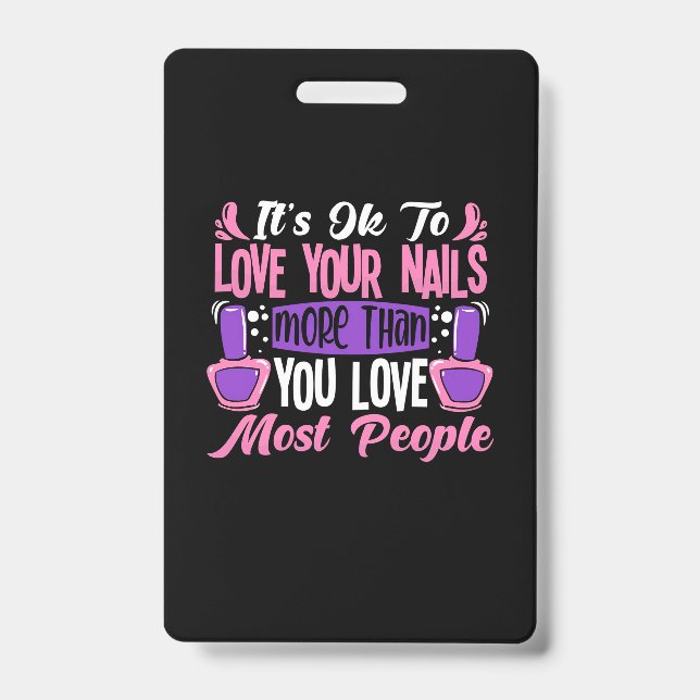 Crachá Está Bem Amar as Suas Unhas (Frente)