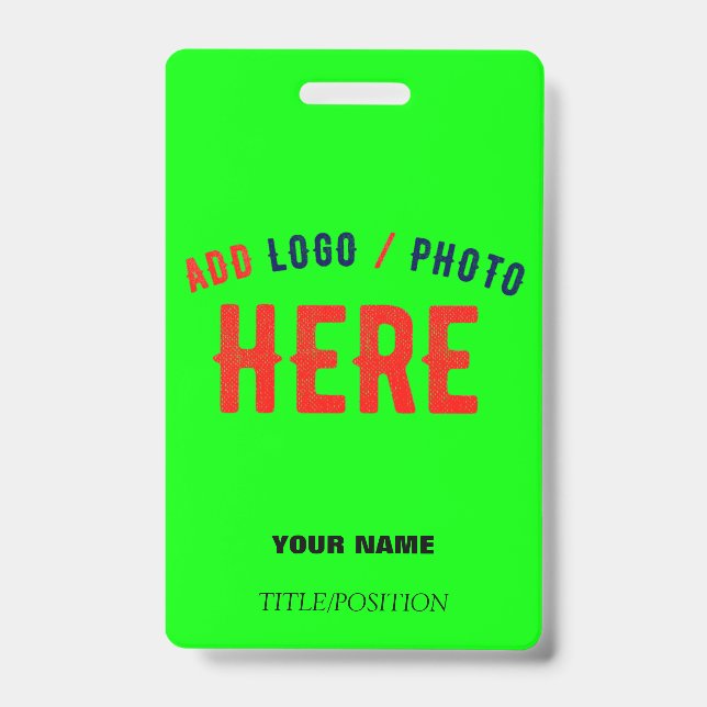 CRACHÁ ESTAMPADO MODERNO PERSONALIZADO NEON VERDE VERIFIC (Frente)