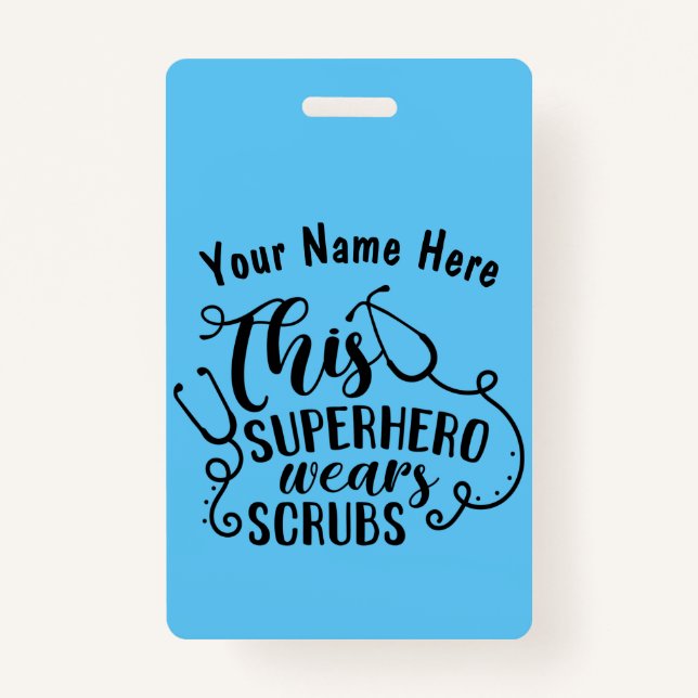 Crachá Este Super-Herói Veste Crubs - Nome Personalizado (Frente)