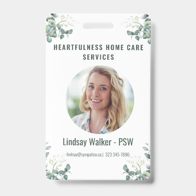 Crachá Estilo Eucalipto  (Frente)