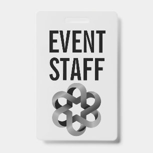 Crachá Estilo Minimalista para Equipe de Evento