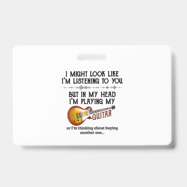 Crachá Estou Ouvindo Você Mas Na Minha Cabeça Estou Tocan (Frente)