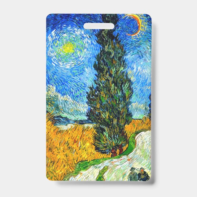 Crachá Estrada com Cipreste e Estrela de Van Gogh (Frente)