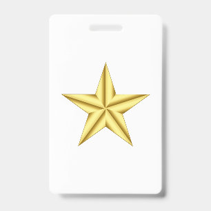 Crachá Estrela Geral Dourada Militar