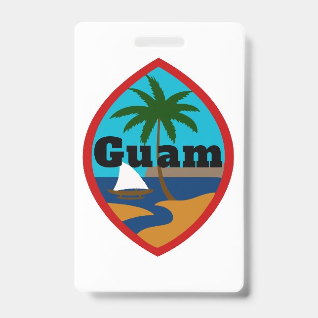 Crachá Etiqueta de Bagagem Selo de Guam (Frente)