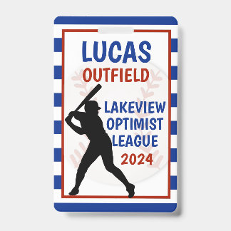 Crachá Etiqueta de Bolsa de Beisebol