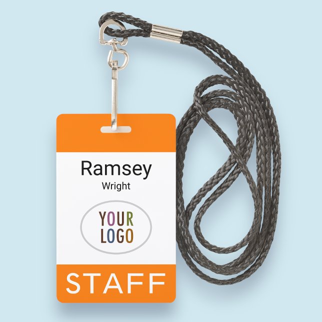 Crachá Etiqueta de Funcionarios de Evento Plástico do Cra (MISOOK Orange PVC Lanyard Name Badge)