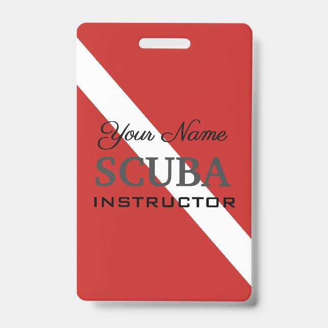 CRACHÁ ETIQUETA DE INSTRUTORES SCUBA PARA DIVERSOS EXPERI (Frente)