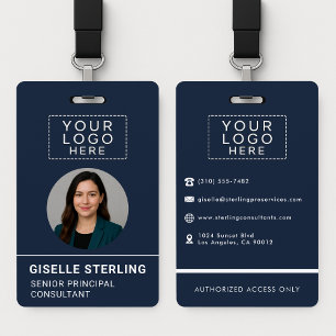 Crachá Etiqueta de Nome com Logotipo de ID de Foto da Emp