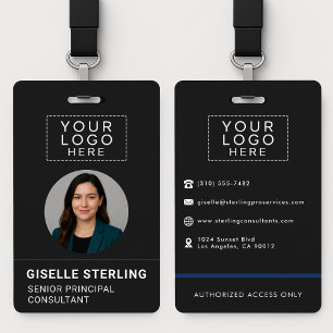Crachá Etiqueta de Nome da Empresa ID de Foto Personaliza