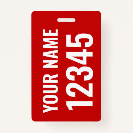 Crachá Etiqueta Dolly / Etiqueta de Venda com Nome e Núme