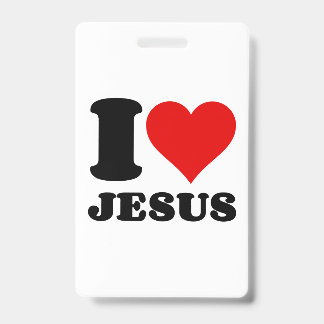 Crachá eu amo Jesus citação cristã