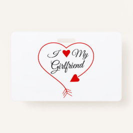 Crachá "eu amo meu namorada"