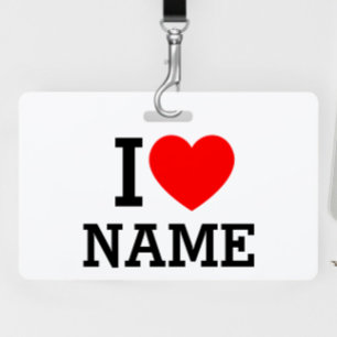 Crachá Eu Amo Nome