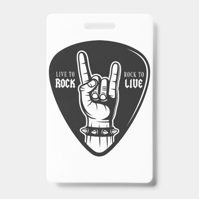 Crachá Eu amo rock (Frente)