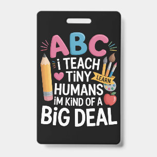 Crachá Eu Ensino Humanos Pequenos Apreciação de Professor