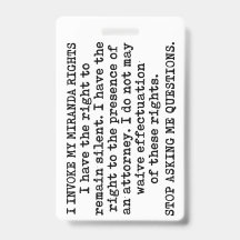 Eu Invoco Meus Direitos De Miranda/Eu Não Concordo