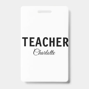 Crachá Eu sou professor escola Faculdadeadicione seu nome