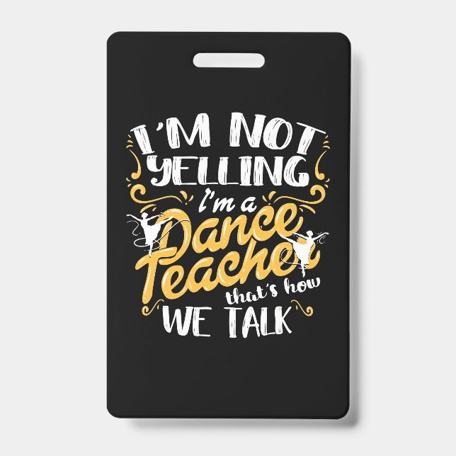 Crachá Eu Sou Uma Professora de Dança (Frente)