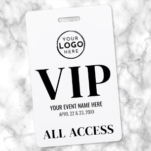 Crachá Evento com Acesso Total VIP Logo