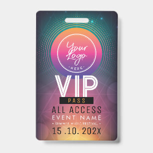 Crachá Evento de Acesso VIP Exclusivo