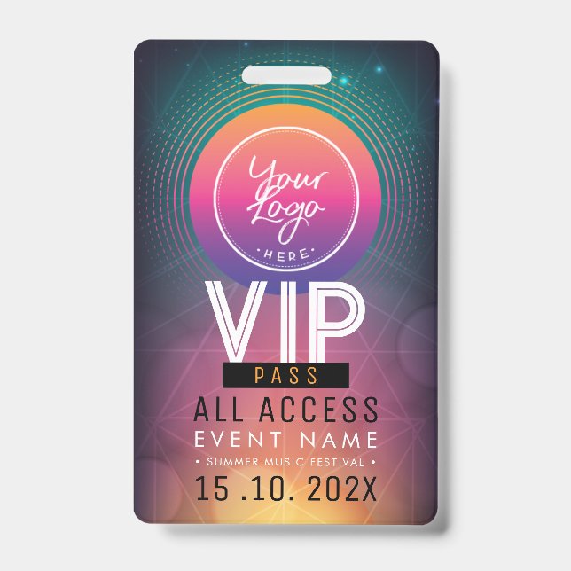 Crachá Evento de Acesso VIP Exclusivo (Frente)