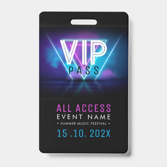 Crachá Evento de Acesso VIP Exclusivo (Frente)