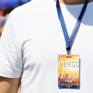 Crachá Evento de Concerto PRESS All Access Pass