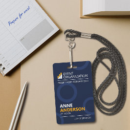 Crachá Evento de Conferência de Seminário de Negócios Mod