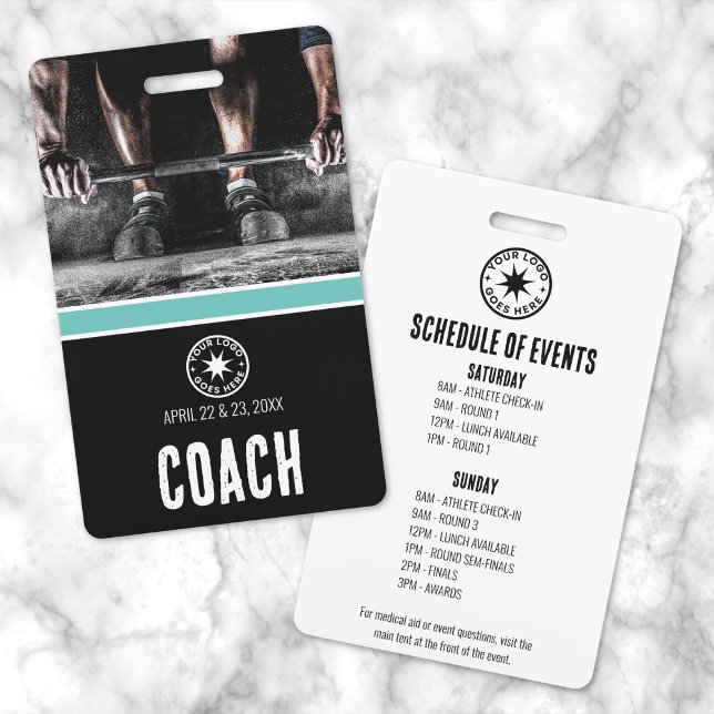 Crachá Evento Esportivo Treinador (Coach Sports Event Badge )