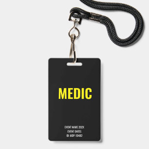 Crachá Evento Médico Personalizado Festival de Música Ama