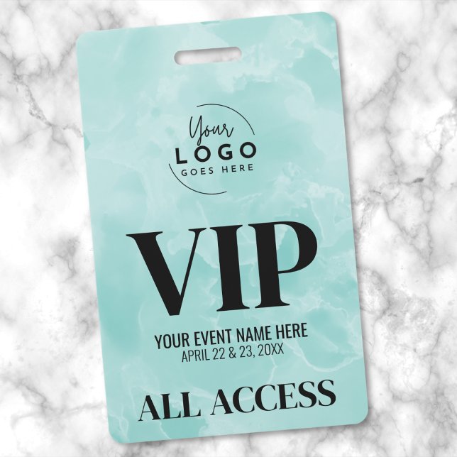 Crachá Evento Personalizado VIP de Acesso Total (Event Your Logo All Access VIP Badge)