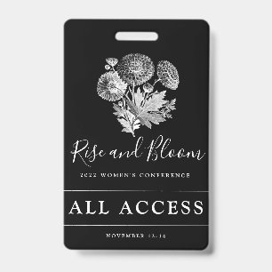 Crachá Evento Personalizado VIP de Acesso Total para Conf