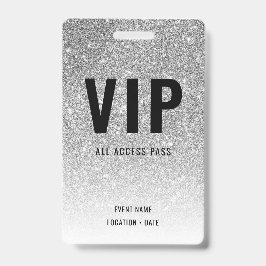 Crachá Evento Personalizado VIP ou Concerto Brilho Pratea