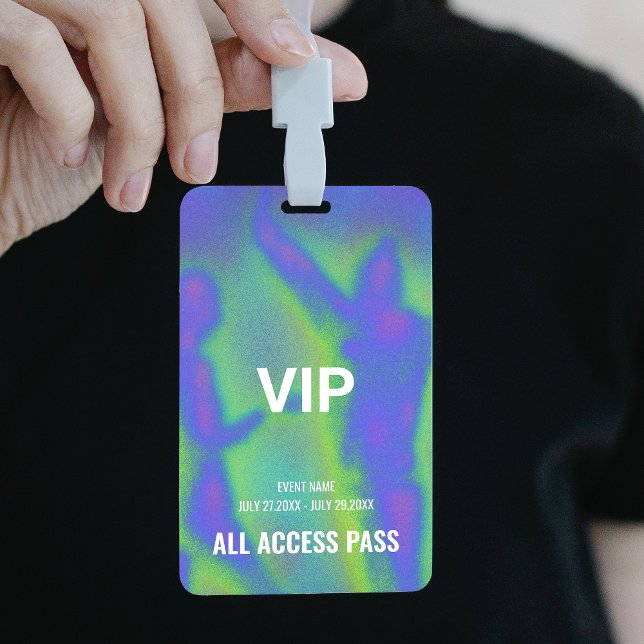 Crachá Evento VIP All Access Pass do Partido do Music Fes (Music Festival Party VIP All Access Pass Event Badge)