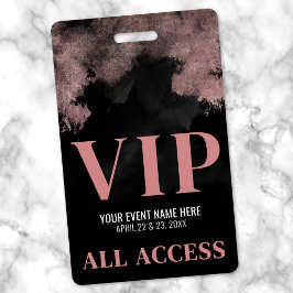 Crachá Evento VIP Personalizado Black Pink