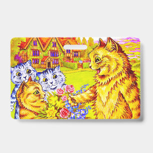 Crachá Família de Gatos no Jardim