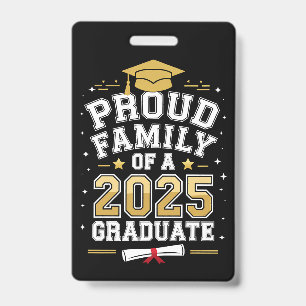 Crachá Família Orgulhosa De Graduação De Formando 2025